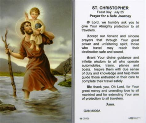 What does St Christopher protect you from?